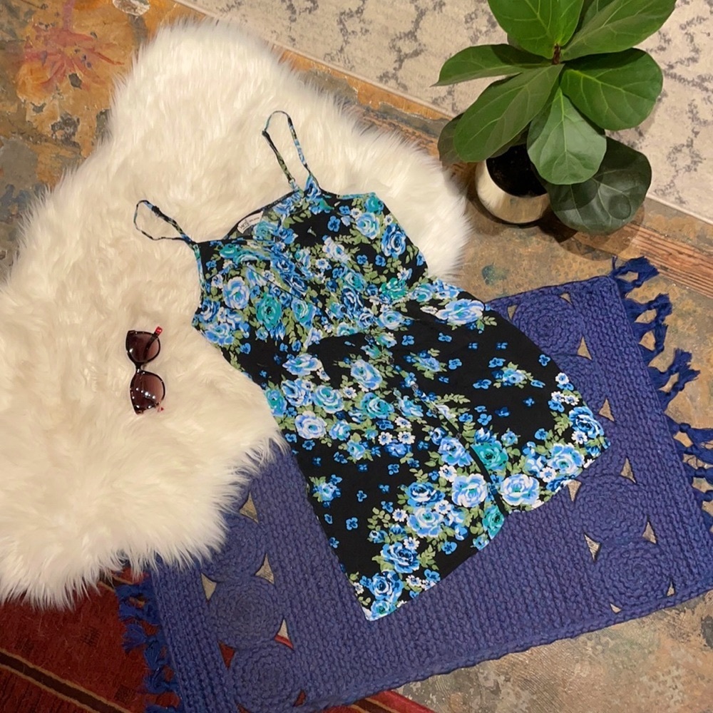 Blue Floral Dress 👗